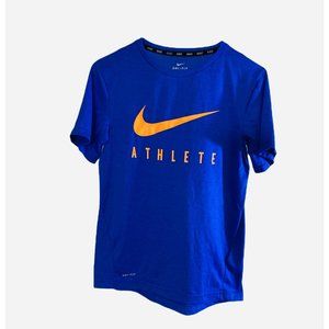 Nike Dri-Fit Boys Royal Blue Short Sleeve Large
